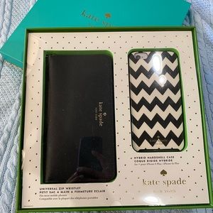 NWT Kate Spade ♠️ iPhone 6+&zip Wallet gift box